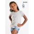 GIRL'S CREW NECK T-SHIRT -  ASH 