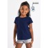 GIRL'S CREW NECK T-SHIRT -  DARK BLUE