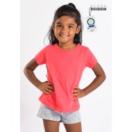 GIRL'S CREW NECK T-SHIRT -  PINK