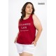 LADIE'S PLUS SIZE "COLOMBO LAW" PRINTED TANK TOP
