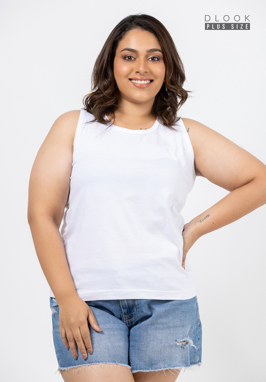 LADIE'S PLUS SIZE BLACK TANK TOP