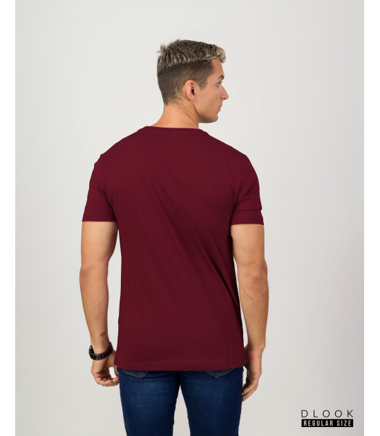 Regular Size Men's Crew Neck -Maroon