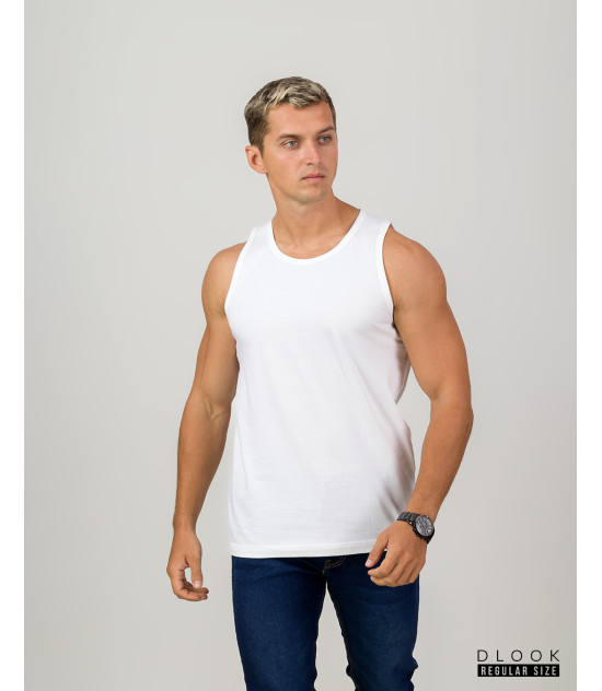 Regular Men's Tank Top white