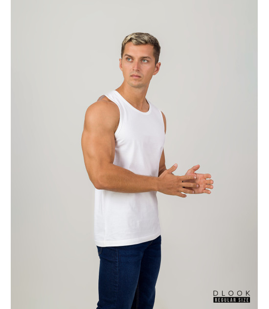 Regular Men's Tank Top white