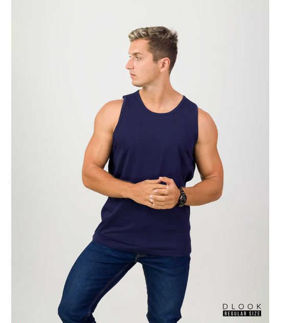 Regular Men's Tank Top Navy Blue