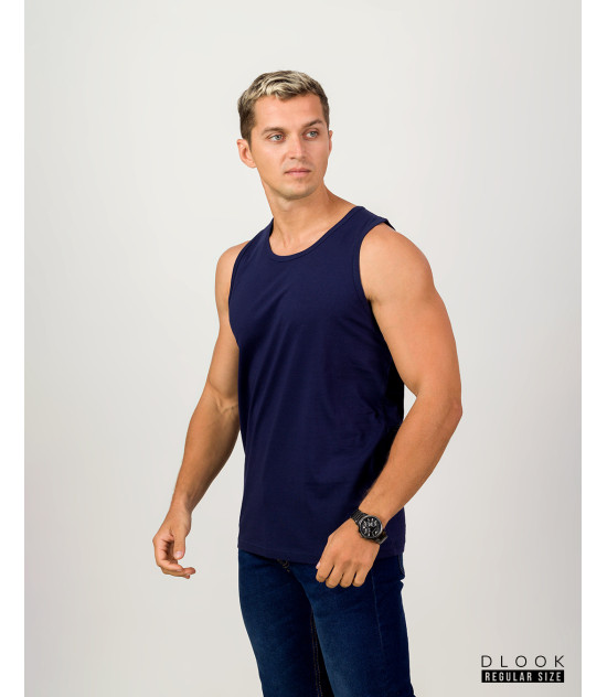 Regular Men's Tank Top Navy Blue