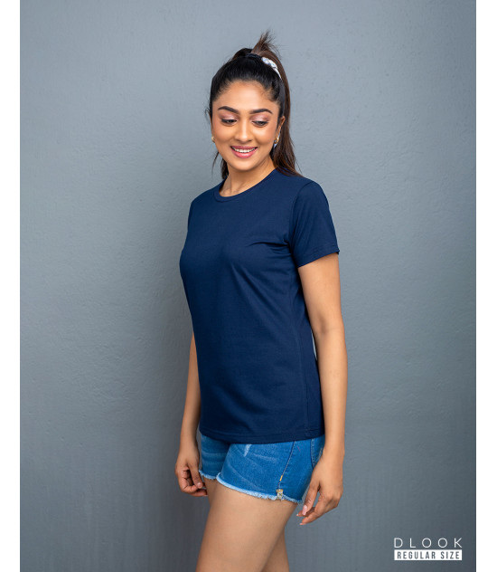 Regular Size Ladies' Crew Neck - Dark Blue