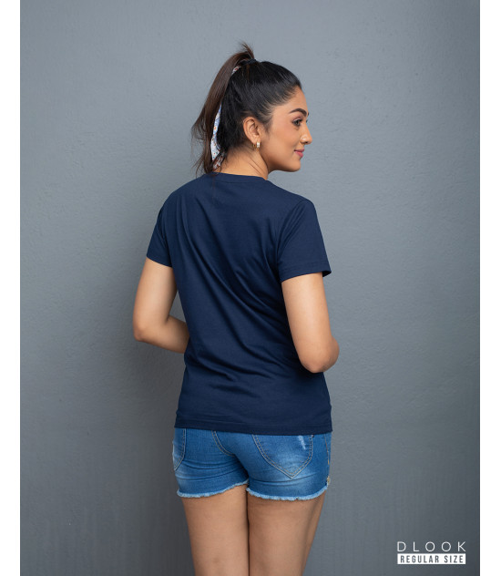 Regular Size Ladies' Crew Neck - Dark Blue