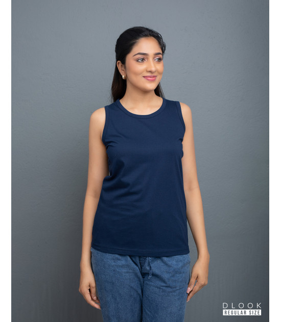 Regular Ladies Tank Top – Navy Blue