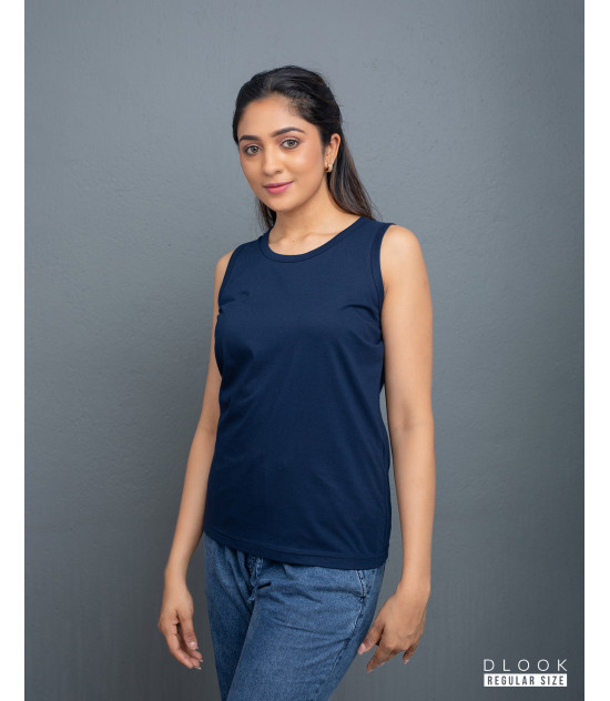 Regular Ladies Tank Top – Navy Blue