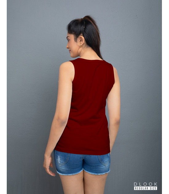 Regular Ladies Tank Top – Maroon