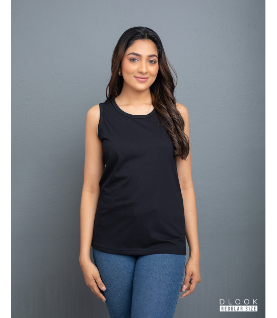 Regular Ladies Tank Top – Black