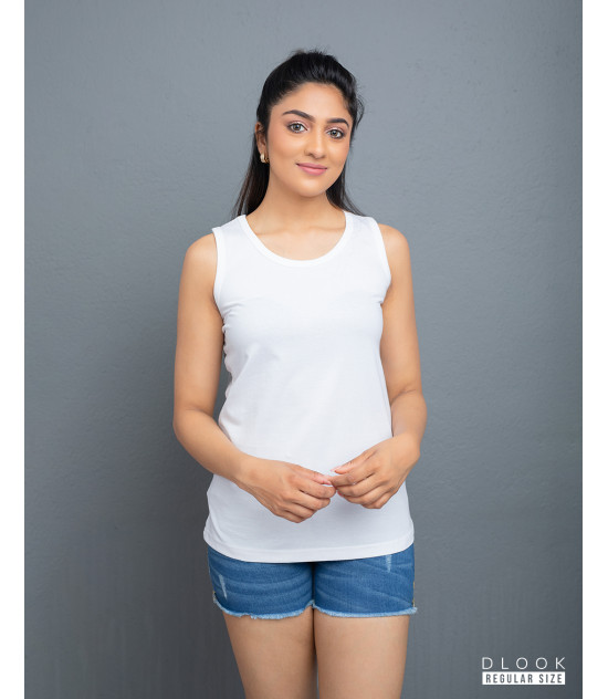 Regular Ladies Tank Top – White