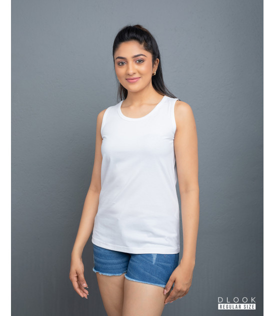 Regular Ladies Tank Top – White