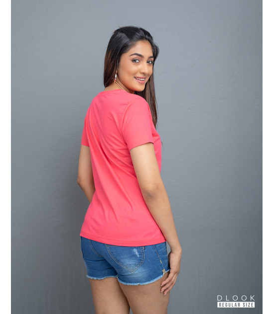 Regular Size Ladies' Crew Neck - Pink