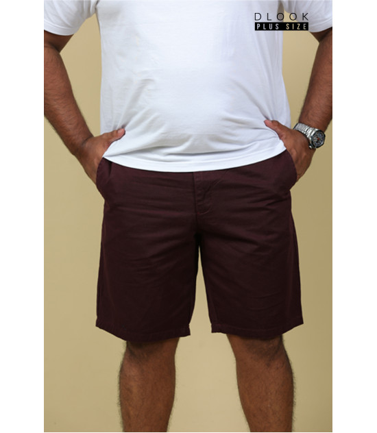 Men’s Plus Size Premium Chino Short-Deep Wine